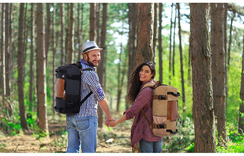 LoungeYard | Men Canvas Multifunctional Travel Backpack — product view 2