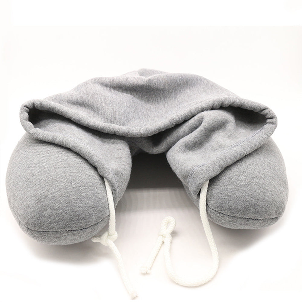LoungeYard | Hooded Foldable Memory Foam Neck Pillow for Travelers — product view 3