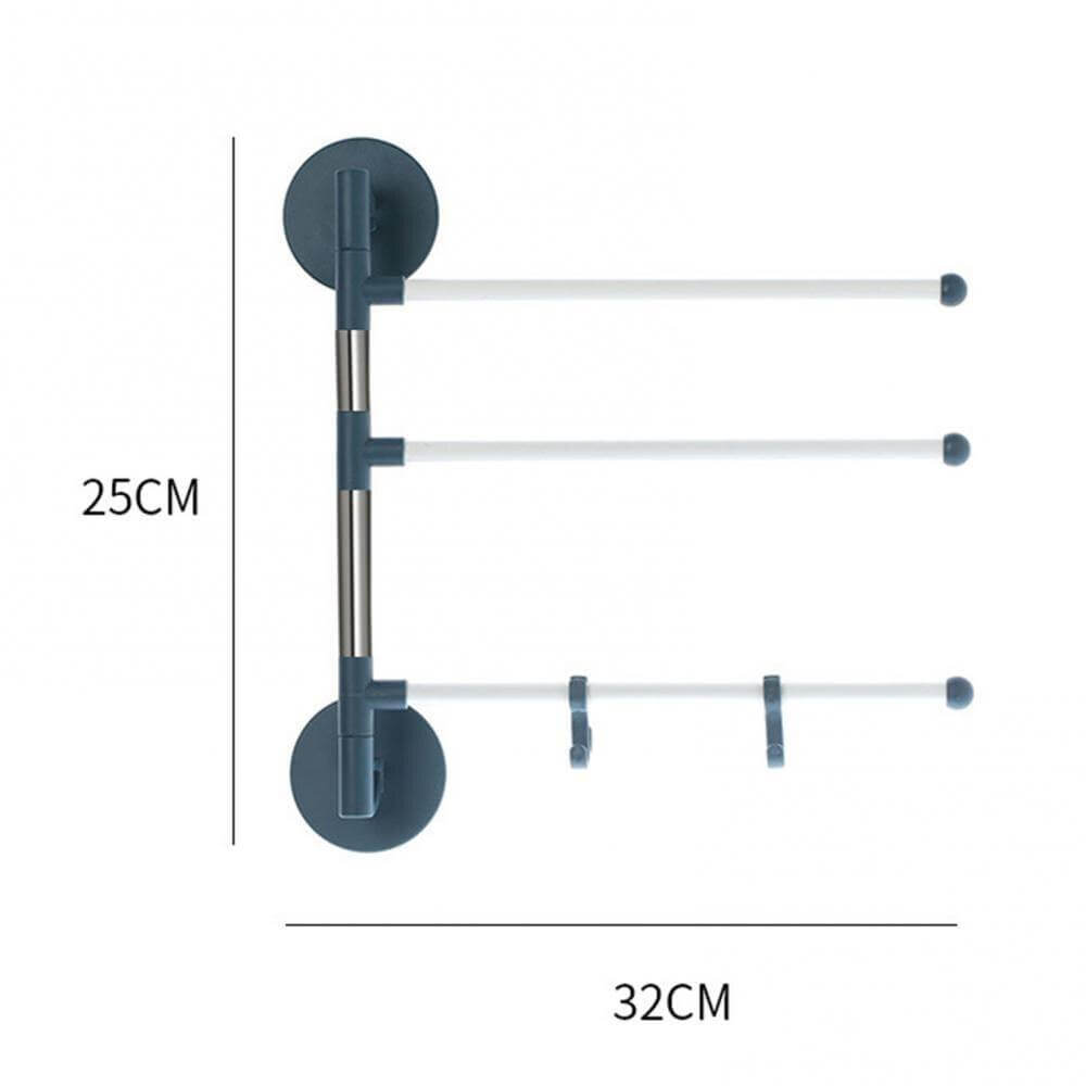 LoungeYard | Wall-Mounted Rotating Multi-Layer Towel Rack — product view 5