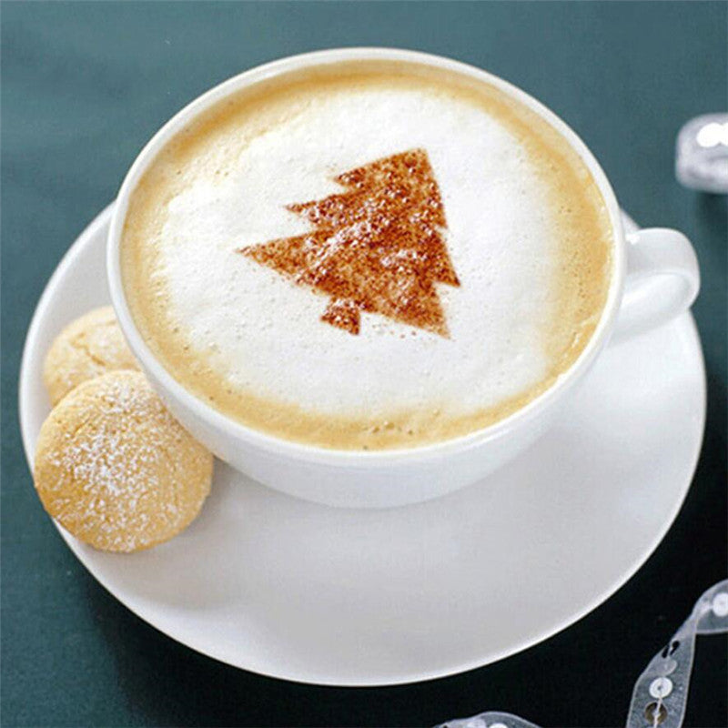 LoungeYard | 8Pcs Coffee Cake Decoration Stencil Molds — product view 2