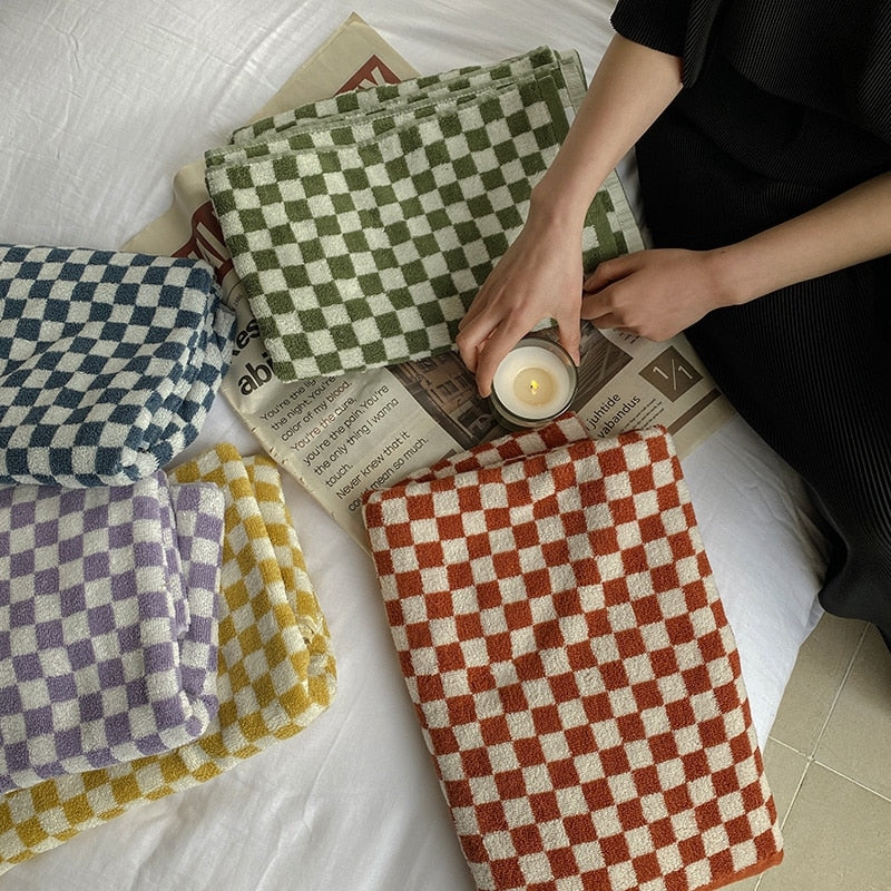 Colourful Checkerboard & Stripe Towels | LoungeYard — product view 7