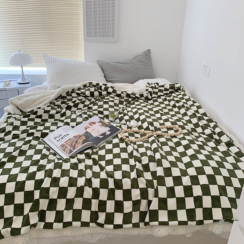 Checkerboard Throw Blanket | LoungeYard — product view 5