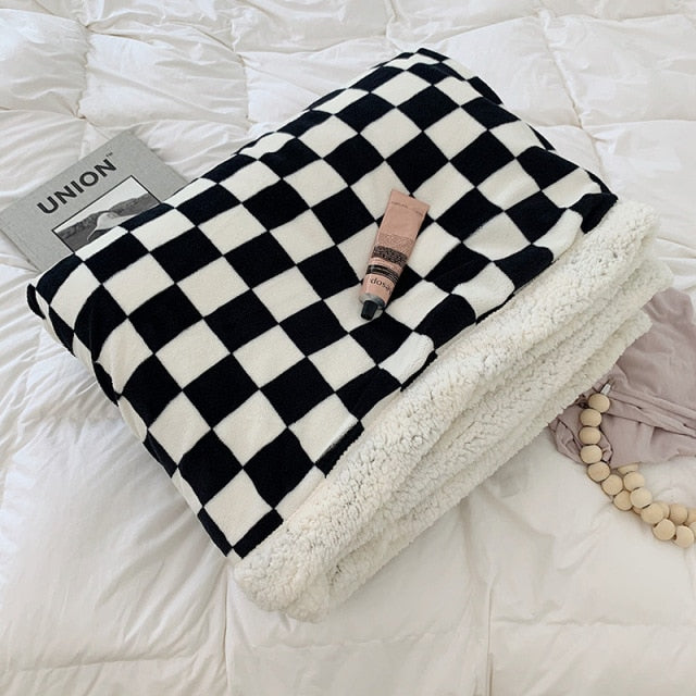 Checkerboard Throw Blanket | LoungeYard — product view 6