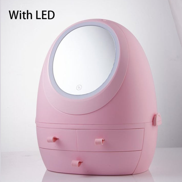 LoungeYard | LED Light Mirror Cosmetic Makeup Storage Box — product view 1