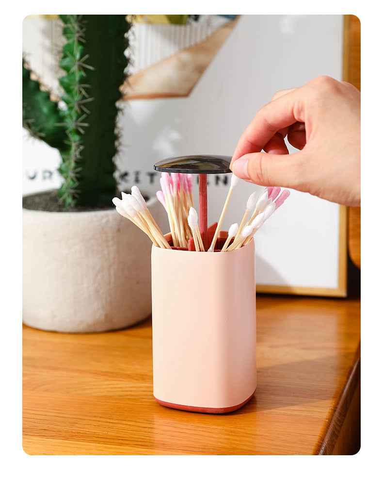 LoungeYard | Elegant Pop-Up Toothpick Cotton Swab Storage Dispenser — product view 3