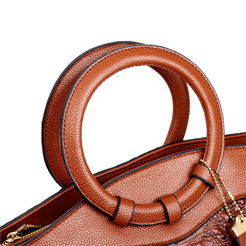 LoungeYard | Leather Crocodile Bag – with handcrafted details — product view 5