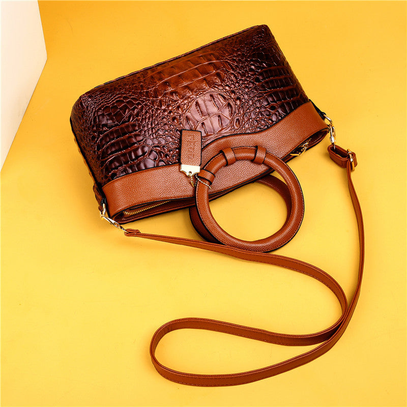 LoungeYard | Leather Crocodile Bag – with handcrafted details — product view 2