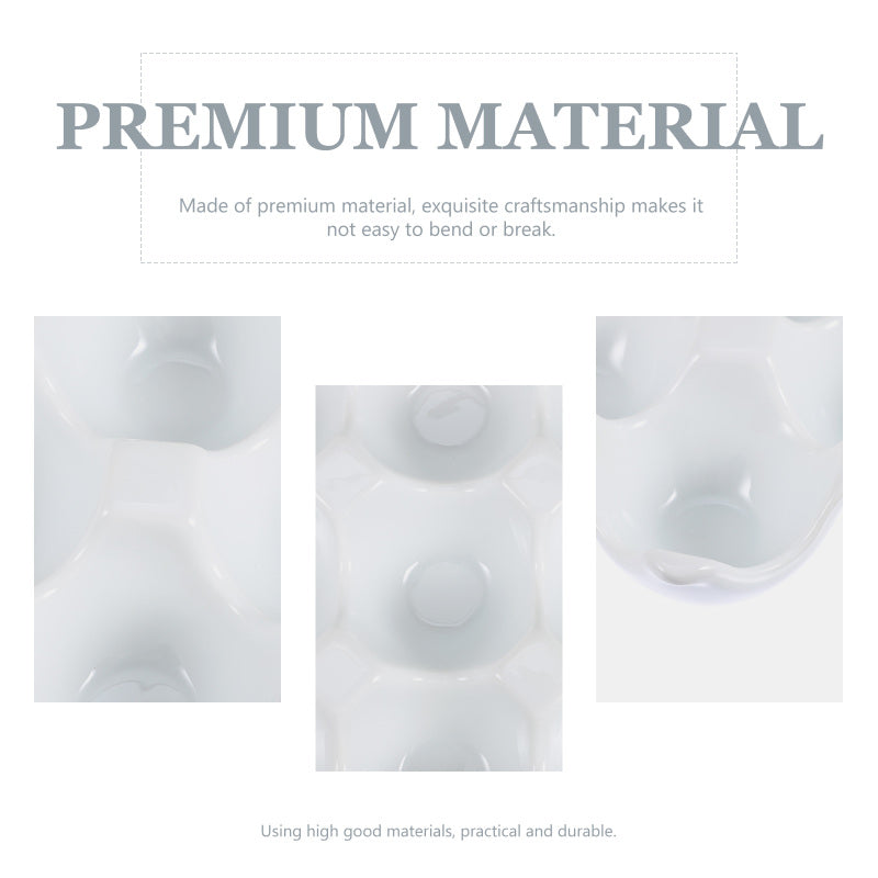 LoungeYard | Creative 6 Grids White Ceramic Egg Tray — product view 5