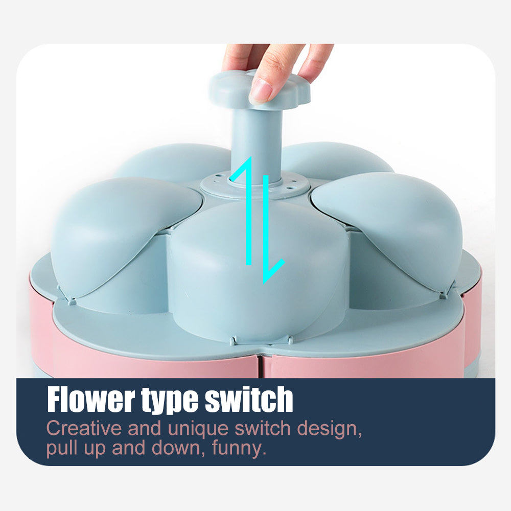 LoungeYard | Two-Layer Rotating Flower Candy Snack Box — product view 5