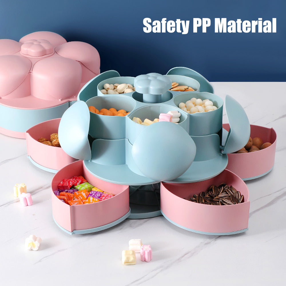 LoungeYard | Two-Layer Rotating Flower Candy Snack Box — product view 2