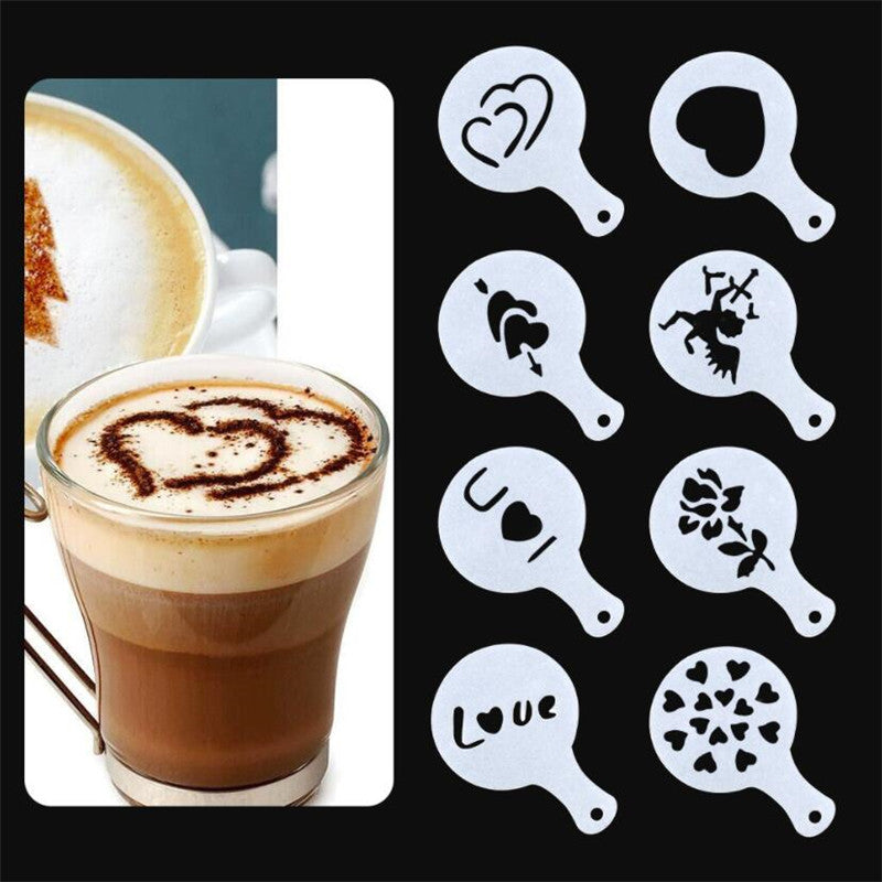 LoungeYard | 8Pcs Coffee Cake Decoration Stencil Molds — product view 1