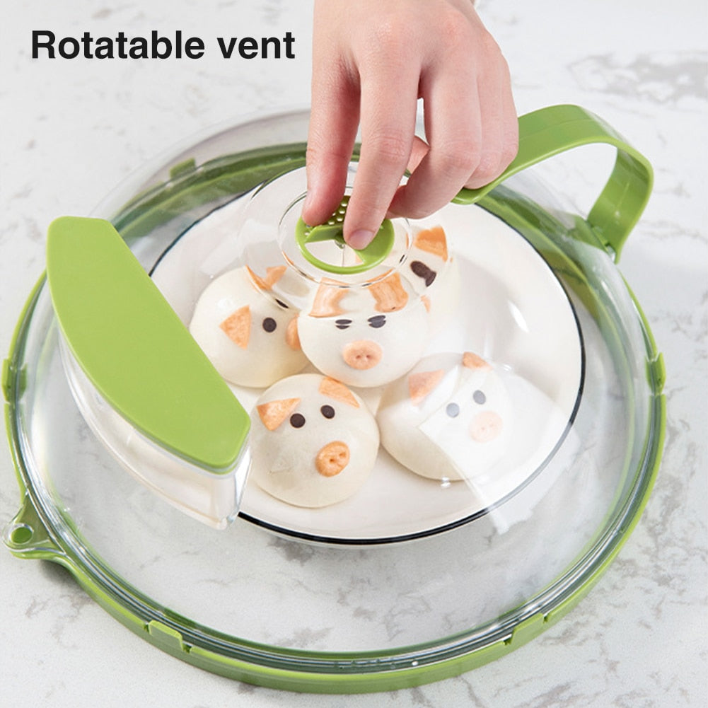 LoungeYard | Adjustable Vent Transparent Microwave Cover Lid — product view 2