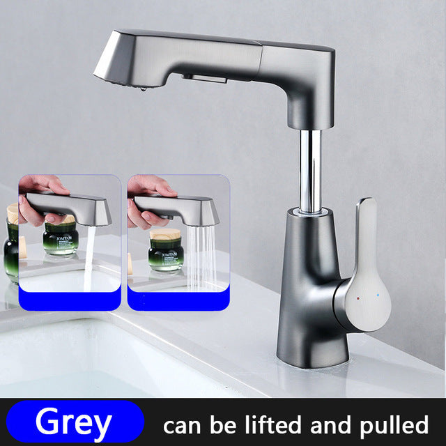 LoungeYard | Modern Bathroom Telescopic Basin Waterfall Faucet — product view 1