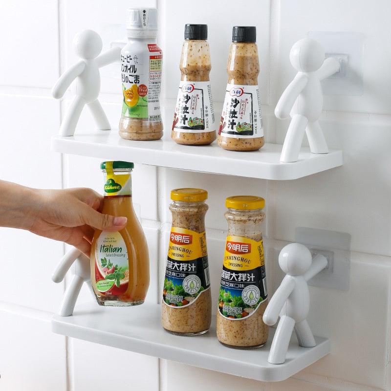 LoungeYard | Punch-Free Human Figure Bathroom Shelf — product view 2