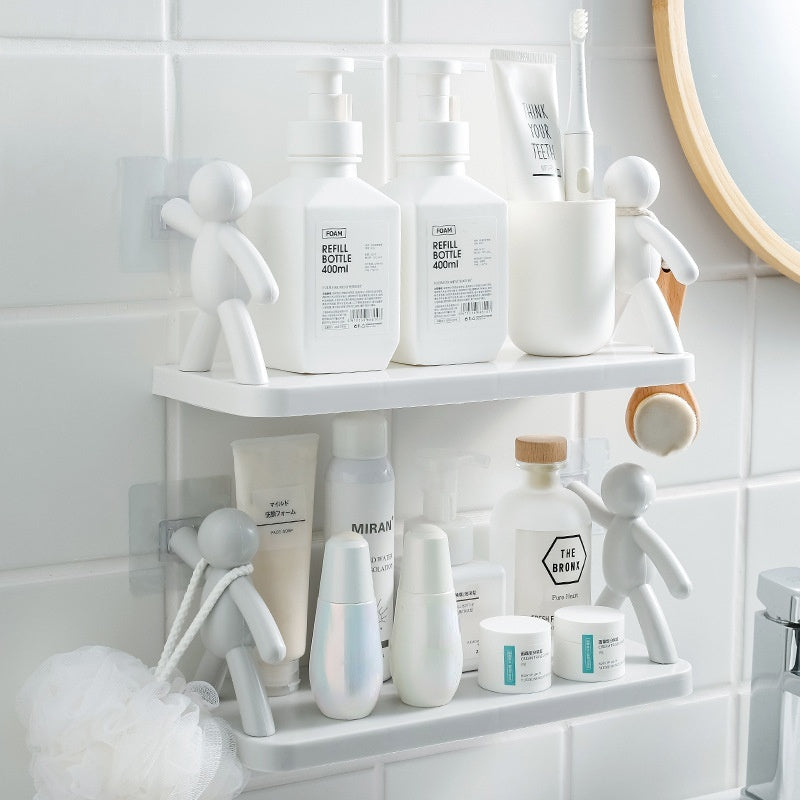 LoungeYard | Punch-Free Human Figure Bathroom Shelf — product view 5