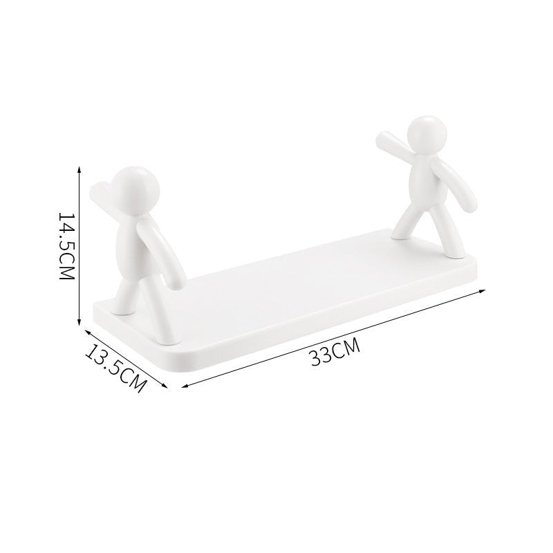 LoungeYard | Punch-Free Human Figure Bathroom Shelf — product view 6