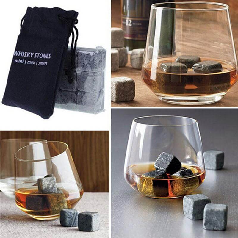 LoungeYard | 9pcs/set Natural Whiskey Stones Home Bar Tools — product view 3