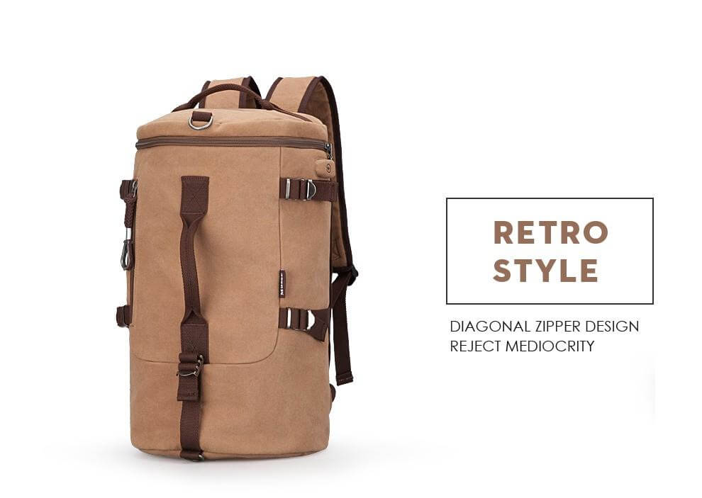 LoungeYard | Cylinder package Multifunctional Male Fashion Backpack — product view 4
