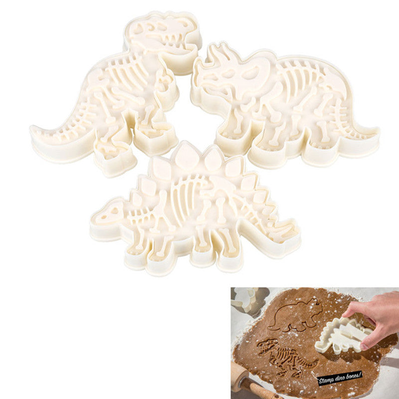 LoungeYard | 3Pcs/set Cute Dinosaur Shaped Cookie Cutters Tools — product view 2