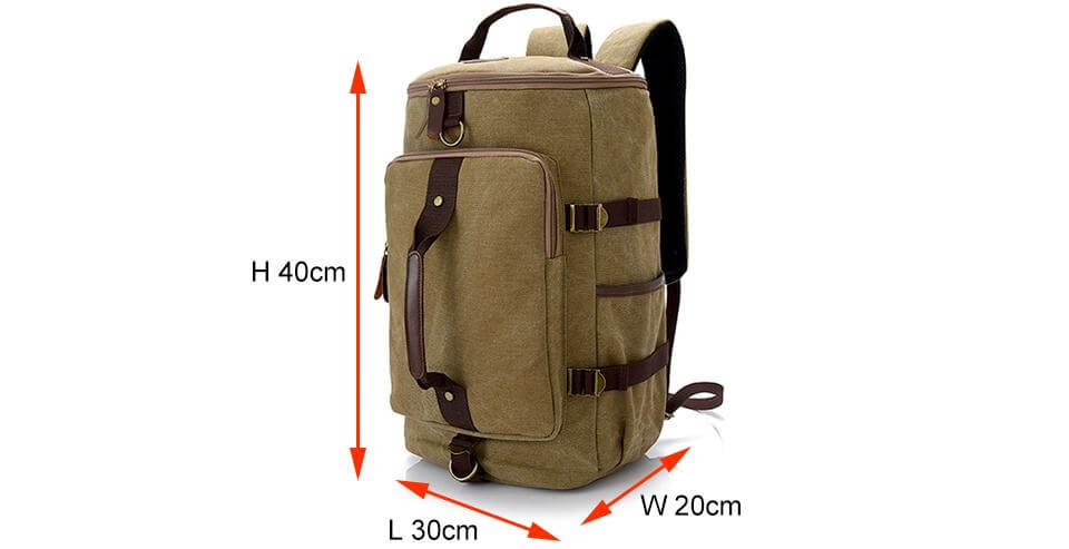 LoungeYard | Large Capacity Vintage Shoulder Backpack — product view 5