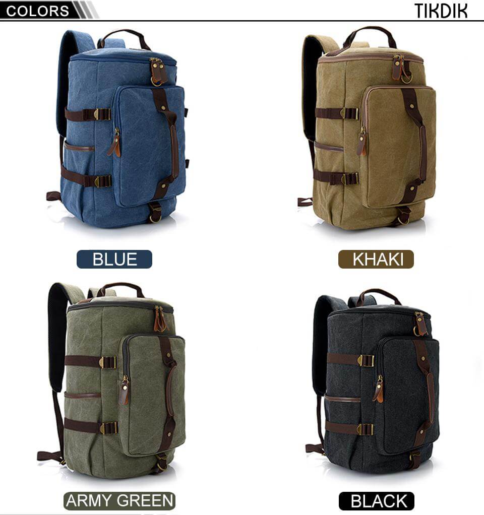 LoungeYard | Large Capacity Vintage Shoulder Backpack — product view 3