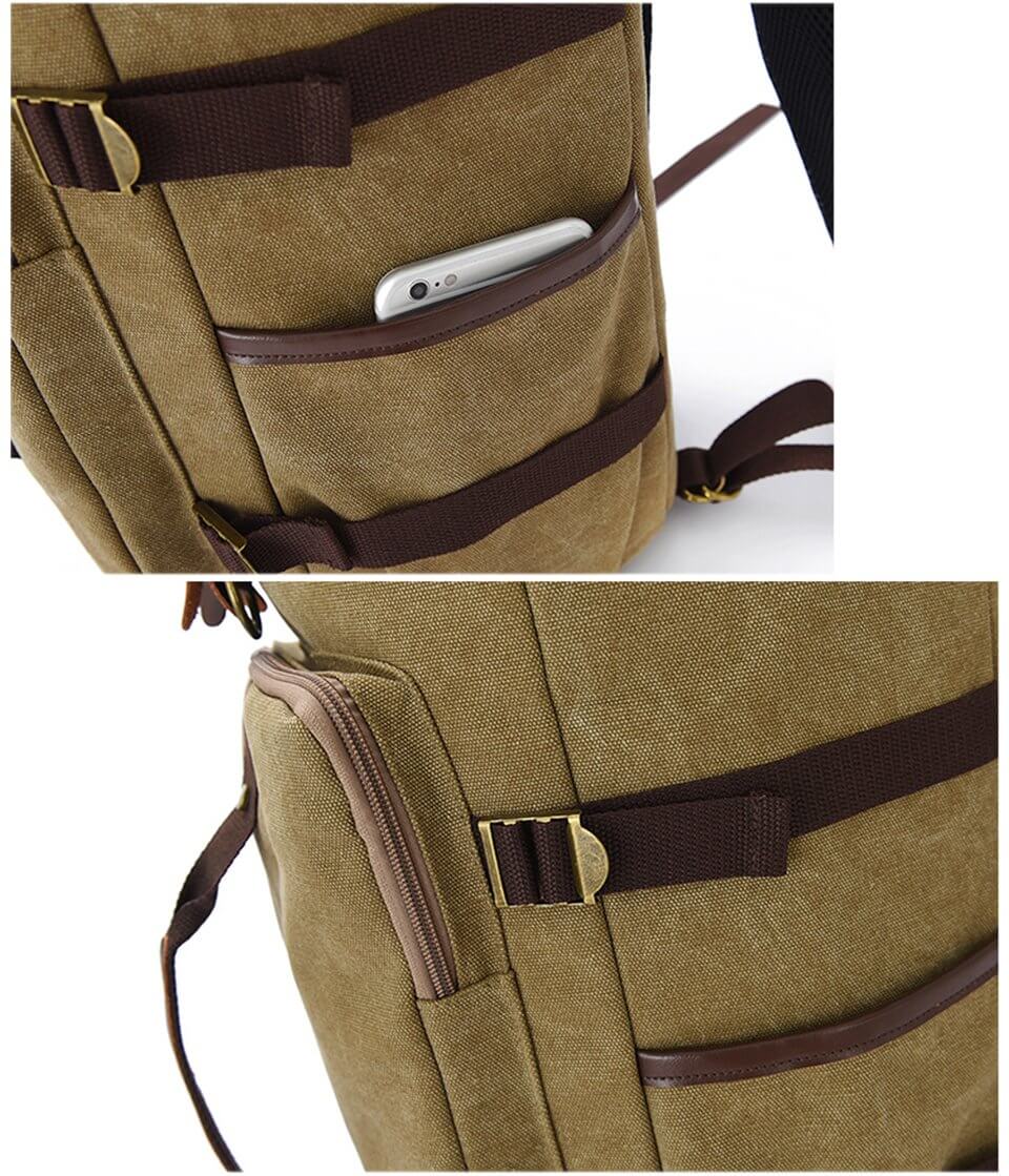 LoungeYard | Large Capacity Vintage Shoulder Backpack — product view 4