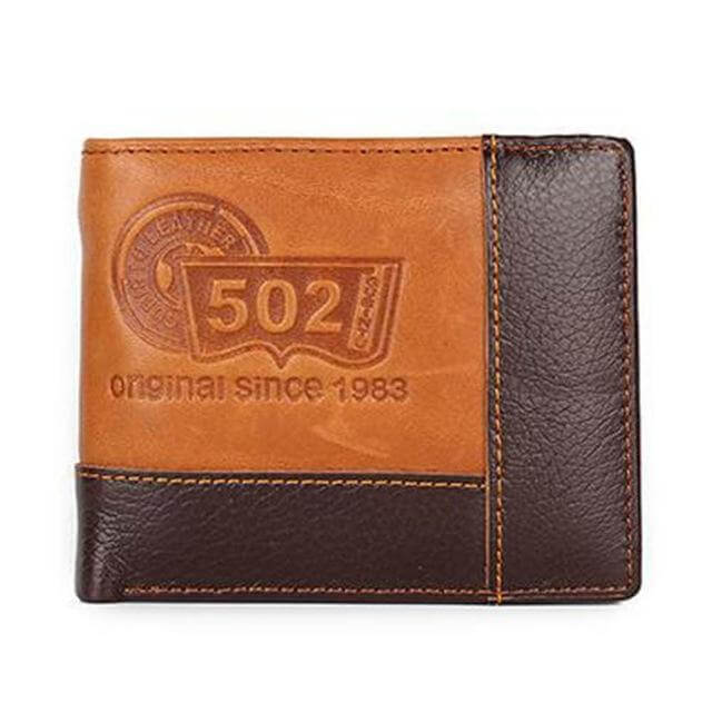 LoungeYard | Genuine Leather Men Wallets with Coin Pocket Zipper — product view 3