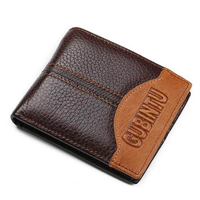LoungeYard | Genuine Leather Men Wallets with Coin Pocket Zipper — product view 4