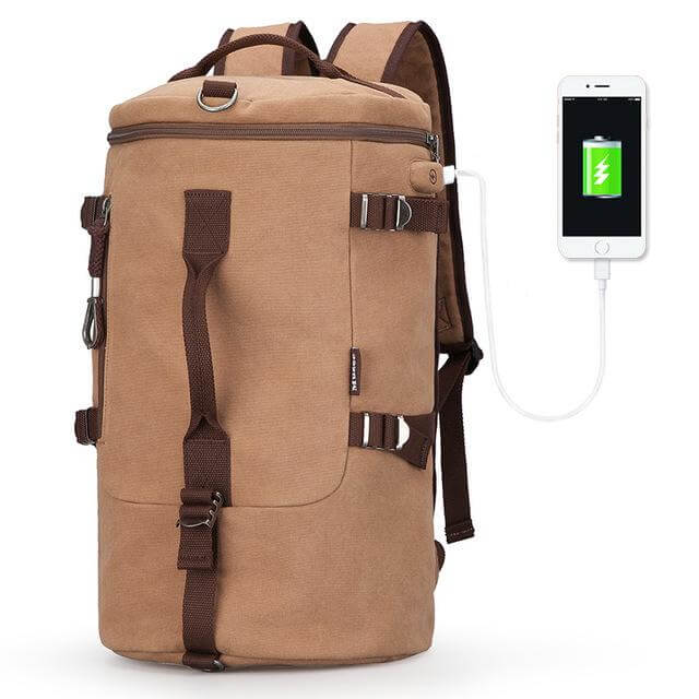 LoungeYard | Cylinder package Multifunctional Male Fashion Backpack — product view 7