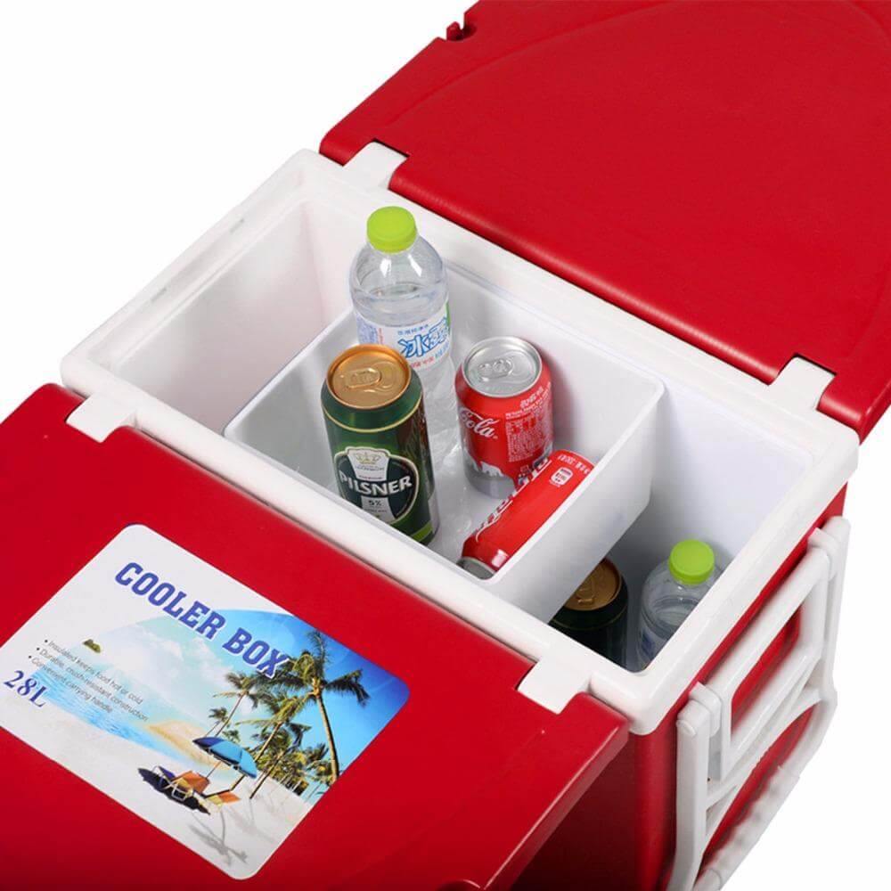 LoungeYard | Multi Function Foldable Rolling Cooler Box Picnic Camping Outdoor Furniture Set — product view 2