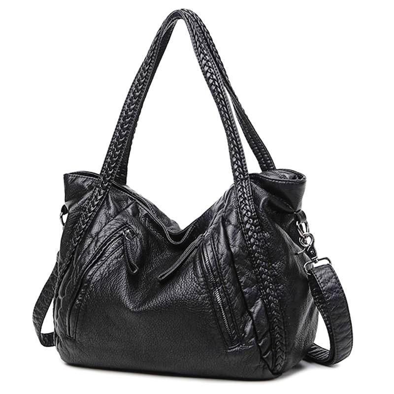 LoungeYard | Sisjuly 2018 Black Leather Hobo Bags — product view 7
