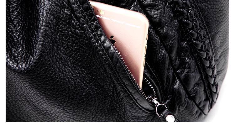 LoungeYard | Sisjuly 2018 Black Leather Hobo Bags — product view 6