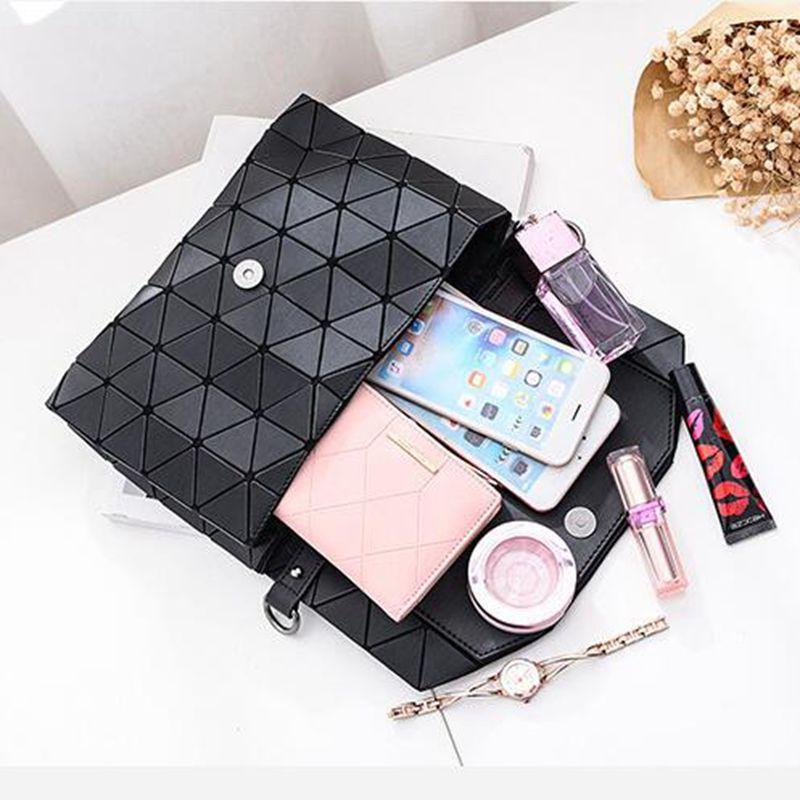Abstract Geometric Matte Shoulder Bag | LoungeYard — product view 2