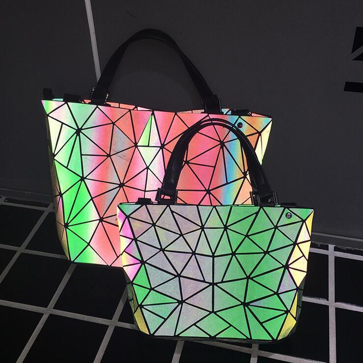 LoungeYard | Multiple-Style Glow in Dark Premium Quality Designer Luminous Geometric Shoulder Handbag For Women — product view 4