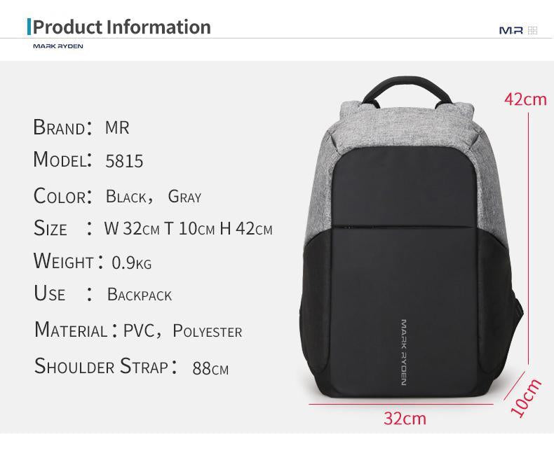LoungeYard | Multi-function Anti-thief Laptop Backpack — product view 7