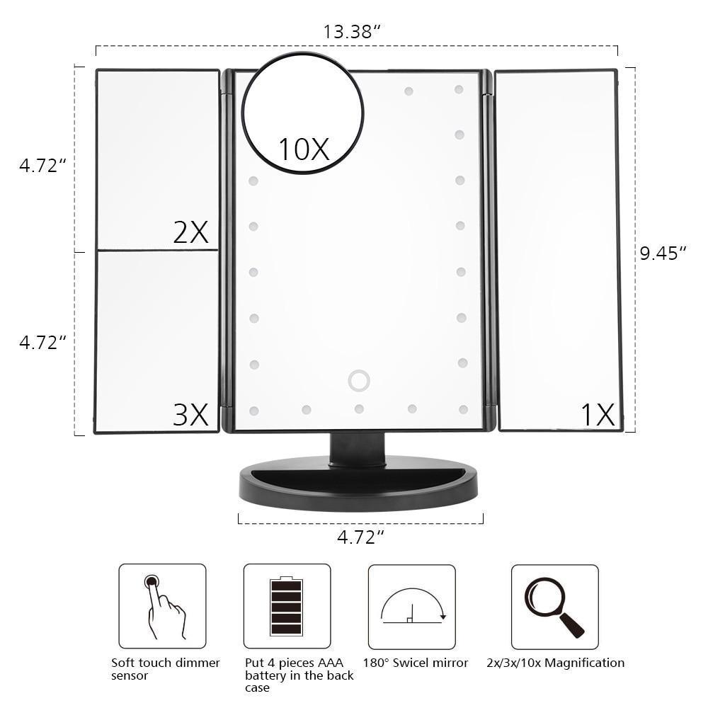 LoungeYard | Magnifying Vanity Mirror with Lights — product view 1