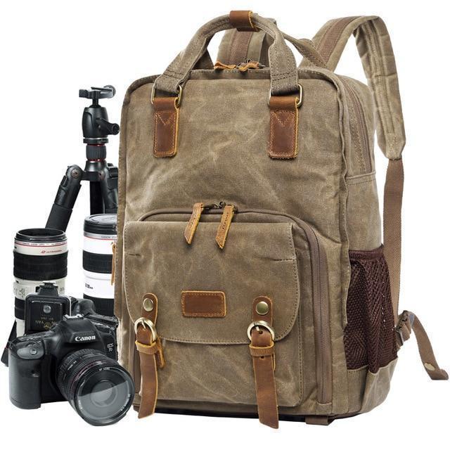 LoungeYard | Waterproof Waxed Canvas Camera Backpack — product view 1