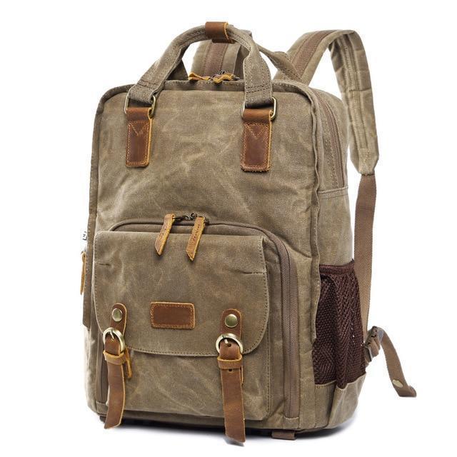 LoungeYard | Waterproof Waxed Canvas Camera Backpack — product view 2