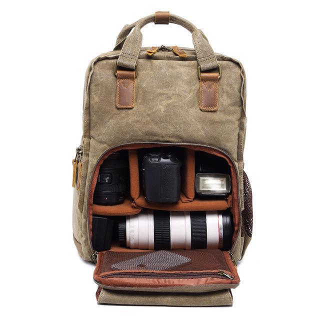 LoungeYard | Waterproof Waxed Canvas Camera Backpack — product view 3