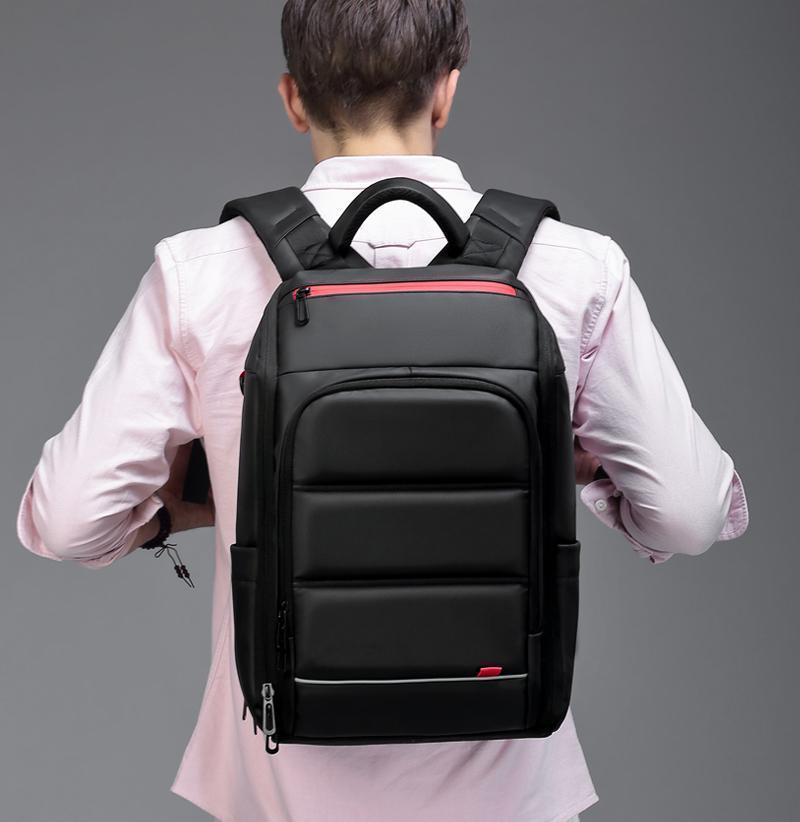 LoungeYard | 15.6 Inch Laptop Travel Backpack Water Repellent Functional Rucksack With USB Charging Port — product view 2