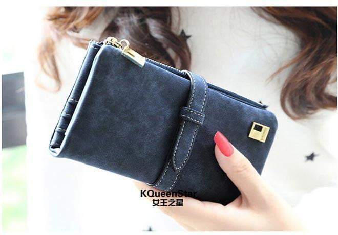 LoungeYard | New Winter Fashion Trends Pumping Frosted Multi-card position two fold wallet — product view 1