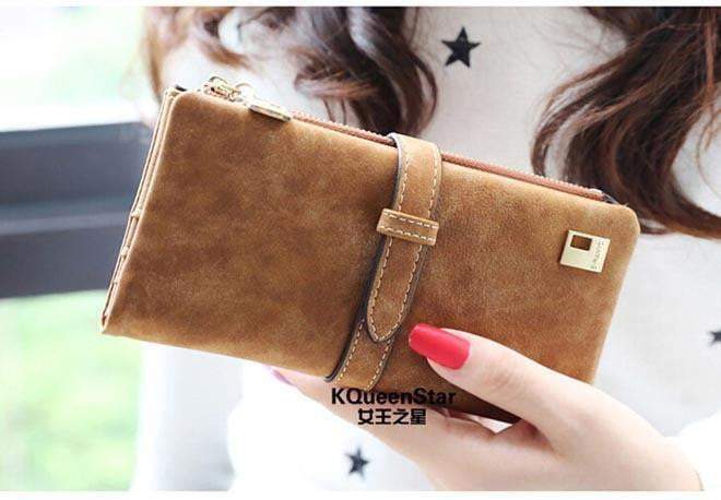 LoungeYard | New Winter Fashion Trends Pumping Frosted Multi-card position two fold wallet — product view 3