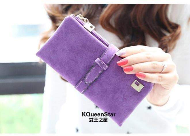 LoungeYard | New Winter Fashion Trends Pumping Frosted Multi-card position two fold wallet — product view 6
