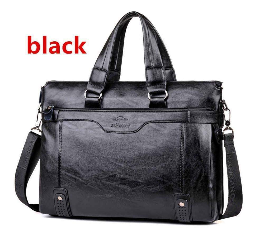 LoungeYard | Men Business Shoulder Leather Messenger Briefcase — product view 1