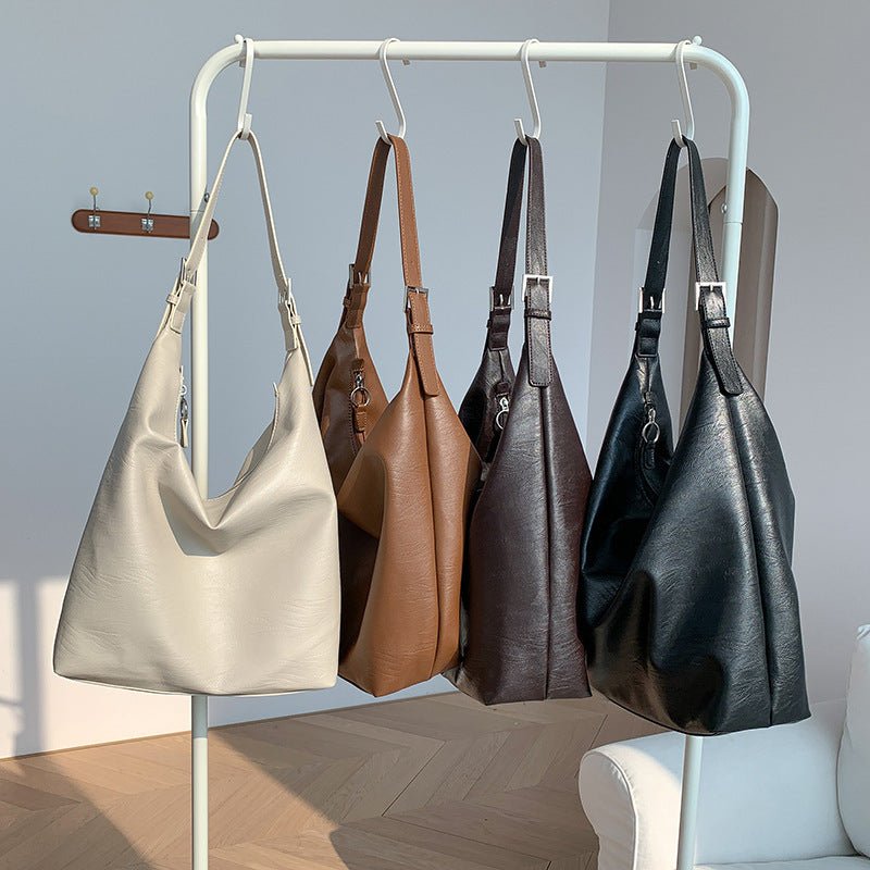 LoungeYard | PUFFYPOUCH – Soft PU Leather Dumpling Tote for a Playful, Chic Look — product view 2