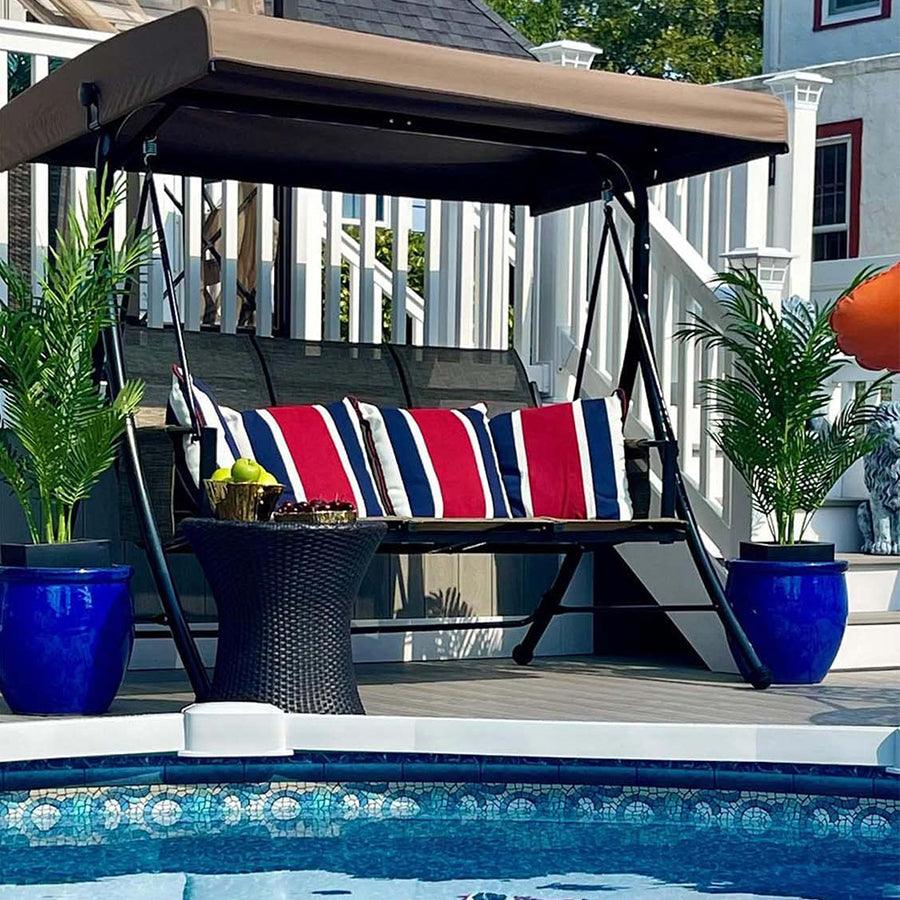 PURPLE LEAF Outdoor Swing Chair Patio Porch Swing - Barcelona Series — product view 3