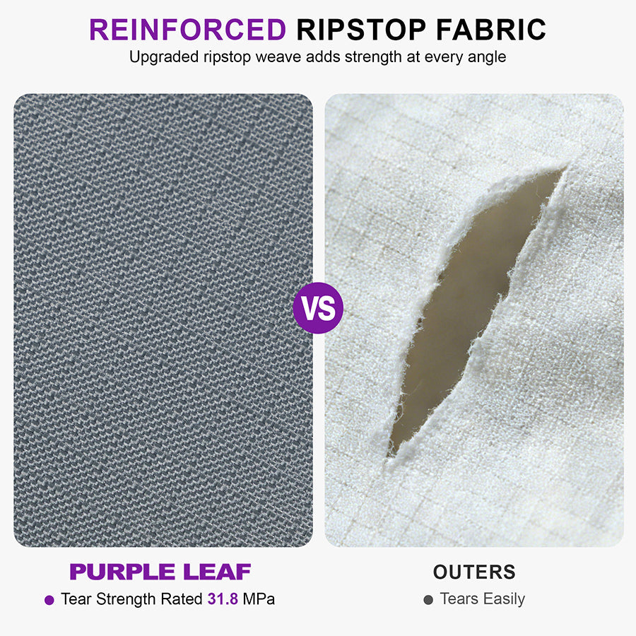 PURPLE LEAF Patio Furniture Cover Waterproof Heavy Duty TPU Coating Tear-Resistant Fabric for Outdoor Rectangular Dining Set — product view 7