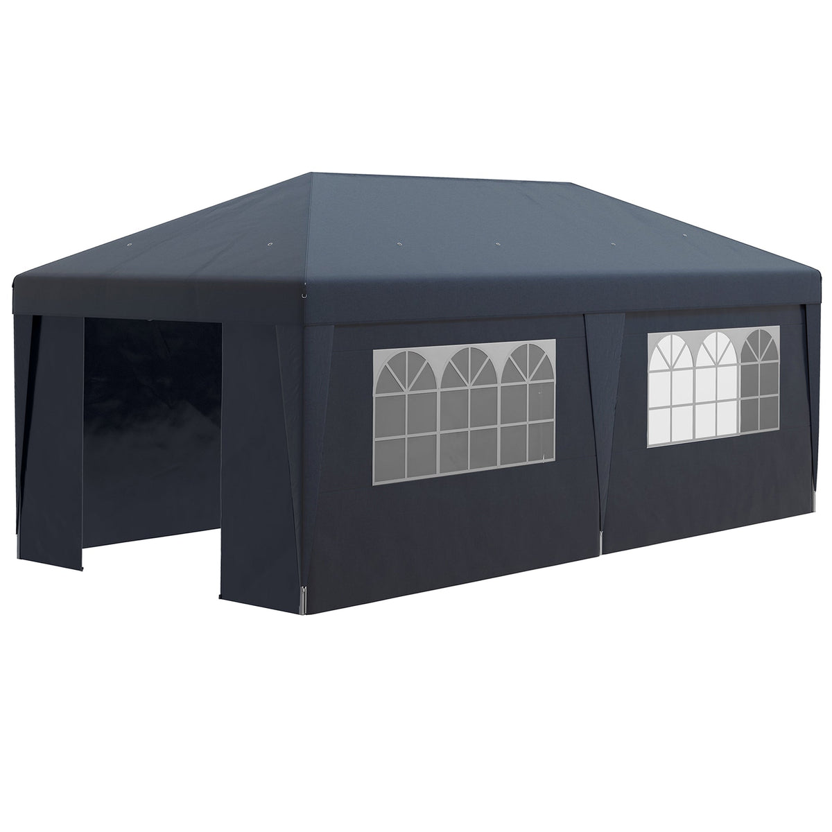 10' x 19.5' Pop Up Canopy Tent with Sidewalls, Dark Blue — product view 1