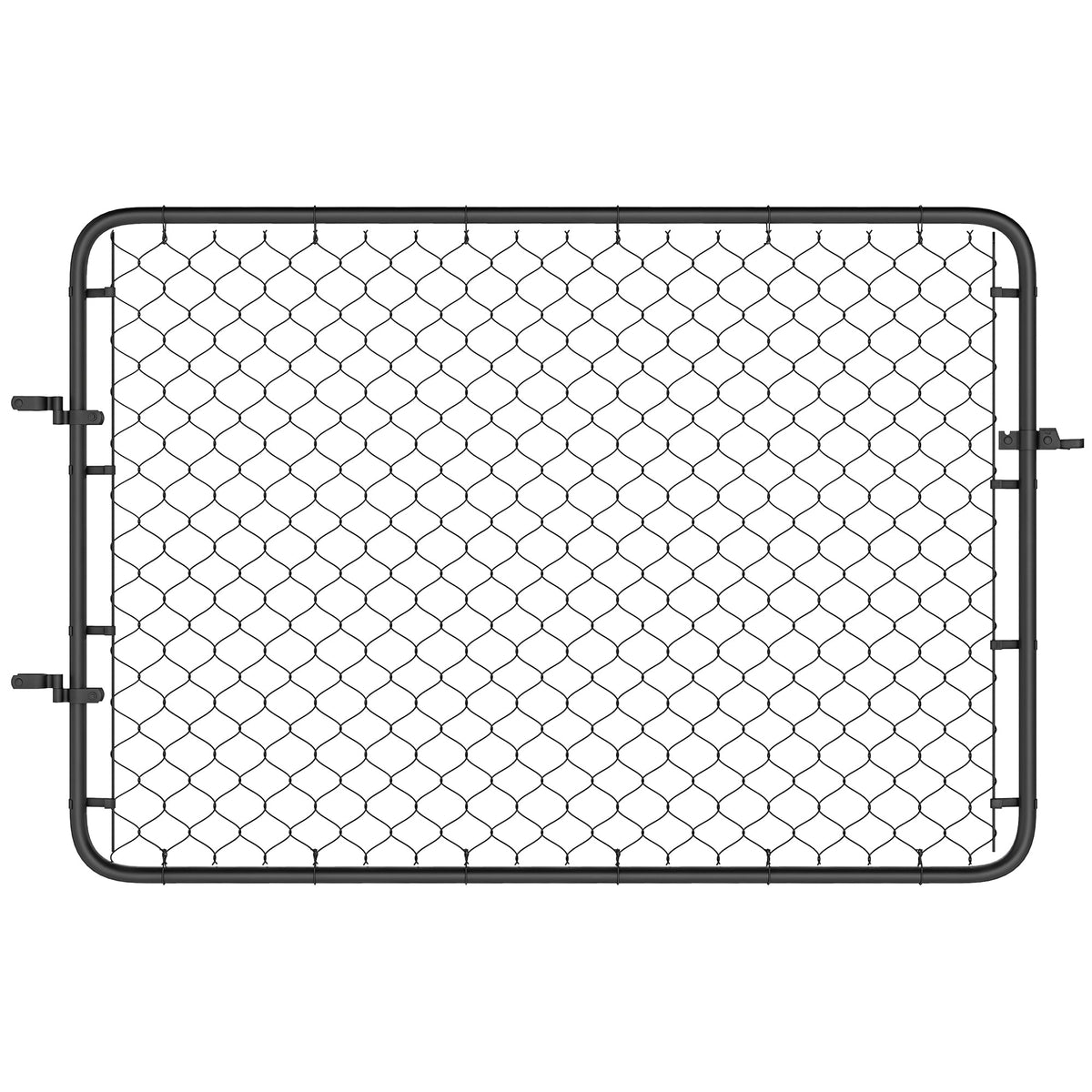 26-71 in. W x 4 ft. H Chain Link Fence Gate, Black — product view 1