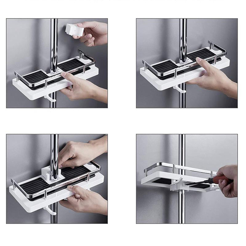 LoungeYard | Bathroom Rod Shower Shelf Holder — product view 7